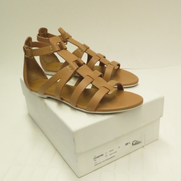 Chloe Shoes - Chloe Sandal Groove Nude Leather Size 38.5